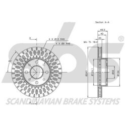 Brzdový kotúč SBS 1815312331 - obr. 2