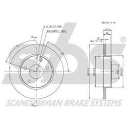 Brzdový kotúč SBS 1815313345 - obr. 2