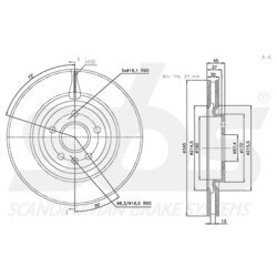 Brzdový kotúč SBS 1815313689 - obr. 2