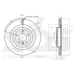 Brzdový kotúč SBS 1815314056 - obr. 2