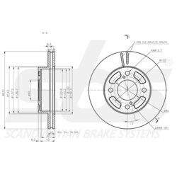 Brzdový kotúč SBS 1815315238 - obr. 2