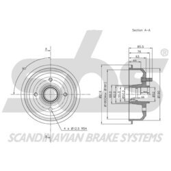 Brzdový bubon SBS 1825252526 - obr. 2