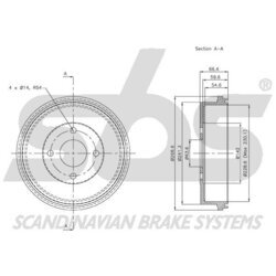 Brzdový bubon SBS 1825252528 - obr. 2