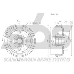 Brzdový bubon SBS 1825253918 - obr. 2