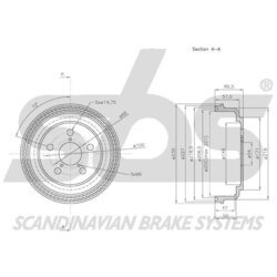 Brzdový bubon SBS 1825254507 - obr. 1