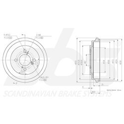 Brzdový bubon SBS 1825255218 - obr. 2