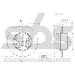 Brzdový kotúč SBS 1815202354 - obr. 2