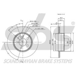 Brzdový kotúč SBS 1815203330 - obr. 2