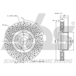 Brzdový kotúč SBS 1815203383 - obr. 2