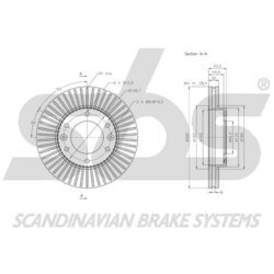 Brzdový kotúč SBS 1815203436 - obr. 2