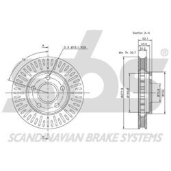 Brzdový kotúč SBS 1815203634 - obr. 2