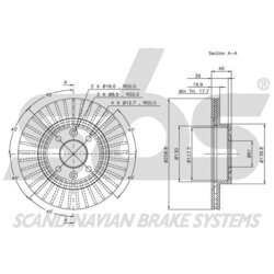 Brzdový kotúč SBS 1815203922 - obr. 2