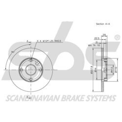 Brzdový kotúč SBS 1815205102 - obr. 1