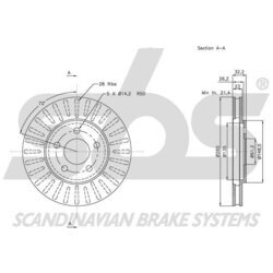 Brzdový kotúč SBS 1815209314 - obr. 2