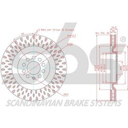 Brzdový kotúč SBS 18153147167 - obr. 2