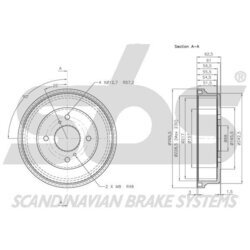 Brzdový bubon SBS 1825252212 - obr. 1