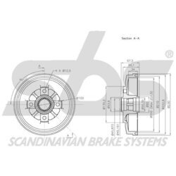 Brzdový bubon SBS 1825253510 - obr. 2