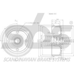 Brzdový bubon SBS 1825263902 - obr. 2