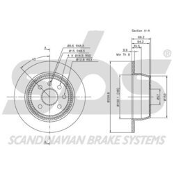 Brzdový kotúč SBS 1815313618 - obr. 2