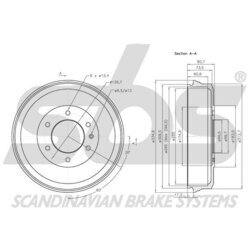 Brzdový bubon SBS 1825251404 - obr. 2