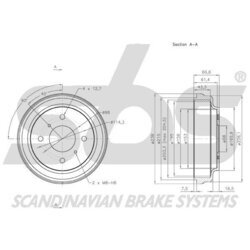 Brzdový bubon SBS 1825252225 - obr. 2