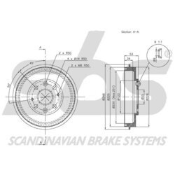 Brzdový bubon SBS 1825253206 - obr. 2