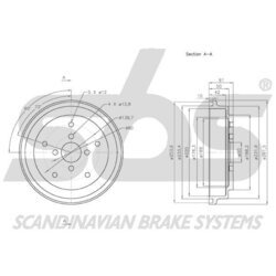 Brzdový bubon SBS 1825255214 - obr. 2