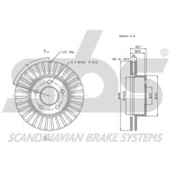 Brzdový kotúč SBS 1815202565 - obr. 2