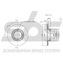 Brzdový kotúč SBS 1815203001 - obr. 1