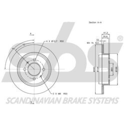 Brzdový kotúč SBS 1815203045 - obr. 2