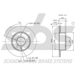 Brzdový kotúč SBS 1815203609 - obr. 2