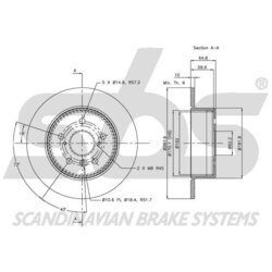 Brzdový kotúč SBS 1815204570 - obr. 2