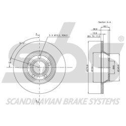 Brzdový kotúč SBS 1815204745 - obr. 2