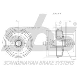 Brzdový bubon SBS 1825252534 - obr. 2