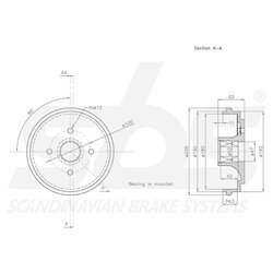 Brzdový bubon SBS 1825255211 - obr. 1