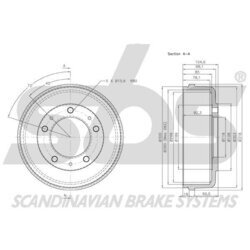 Brzdový bubon SBS 1825262511 - obr. 2