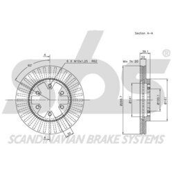 Brzdový kotúč SBS 1815202234 - obr. 2