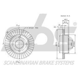 Brzdový kotúč SBS 1815202241 - obr. 1