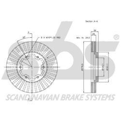 Brzdový kotúč SBS 1815202250 - obr. 2