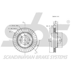 Brzdový kotúč SBS 1815203039 - obr. 2