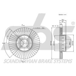 Brzdový kotúč SBS 1815204739 - obr. 2