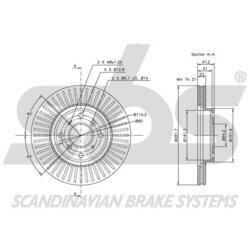 Brzdový kotúč SBS 1815312620 - obr. 2