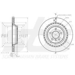 Brzdový kotúč SBS 18153133145 - obr. 2