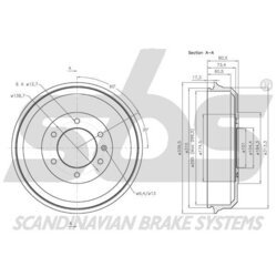 Brzdový bubon SBS 1825251402 - obr. 2