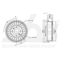 Brzdový bubon SBS 1825253938 - obr. 2