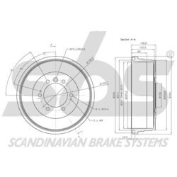 Brzdový bubon SBS 1825254525 - obr. 2