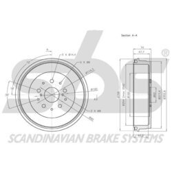 Brzdový bubon SBS 1825254526 - obr. 2