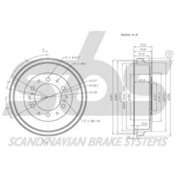 Brzdový bubon SBS 1825254532 - obr. 2