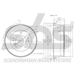 Brzdový bubon SBS 1825254535 - obr. 2