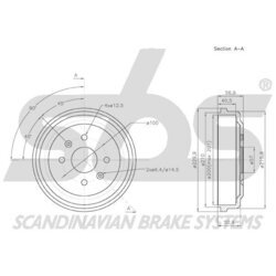 Brzdový bubon SBS 1825255005 - obr. 2